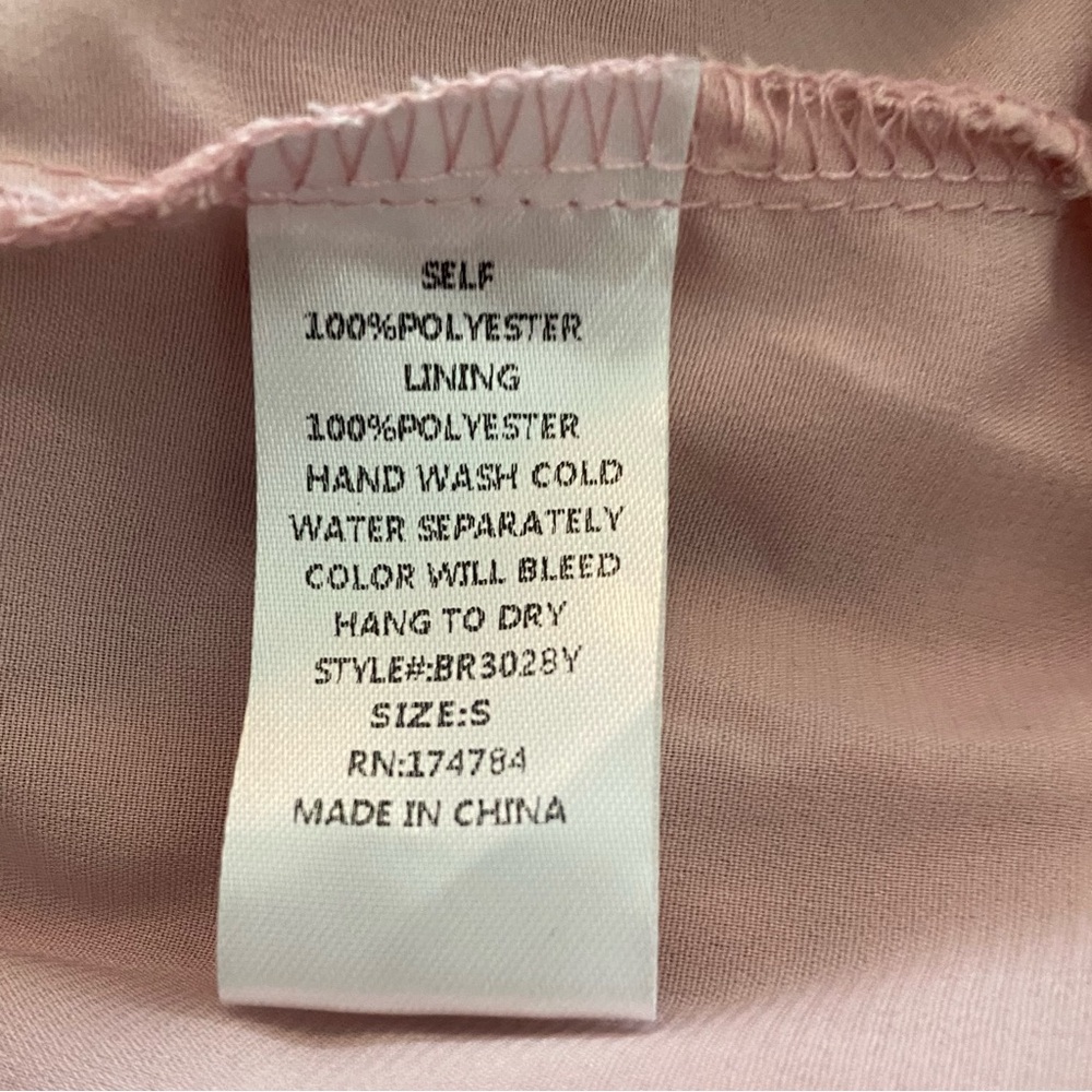 Blithe Blush Pink/White Checkered Romper Womens S… - image 6